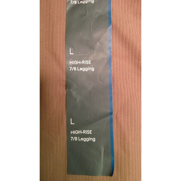 All in motion Everyday Soft High Rise 7/8 Length Ribbed Leggings Light Brown L - Picture 2 of 9